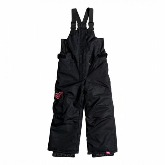 Roxy - Lola Snow Pant Bib overalls grow system Girls 3T black - Picture 1 of 9